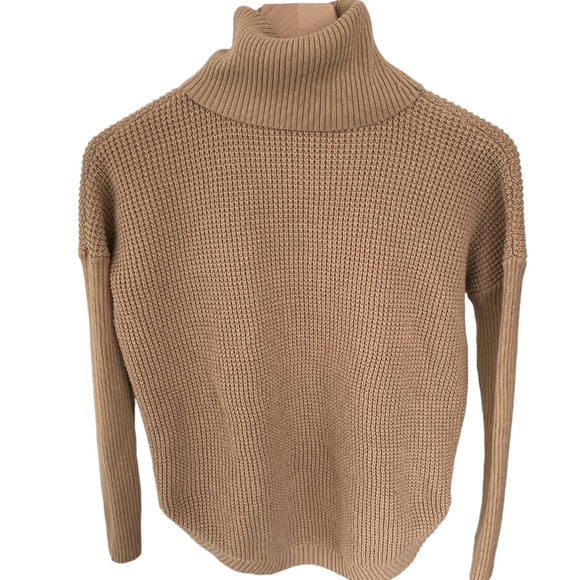 Michael Kors Sweaters - Michael Kors Knit Tan Camel Turtleneck Sweater Ribbed Comfy Cozy Neutral